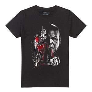 Daredevil Unisex Adult Born Again Kingpin Faces T-Shirt / Black